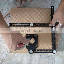 Angle Ruler Finder Measuring Ruler For Tiles Ruler for Tiles Aluminum Alloy Hole Locator Supplies Universal Template Tile