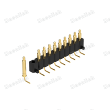 Dnenlink 3.00mm Pitch Single Row H4.0mm Right Angle Male Header DIP Type PogoPin HeaderWith Peg thumbnail-1