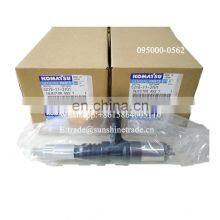 Genuine Diesel Injector 095000-0562,9709500-056 for Common Rail Injector Assy 6218-11-3101 for 6D140 PC200-7 Engine