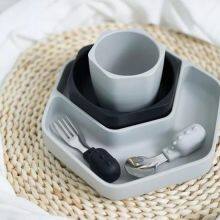 Custom Color Cartoon BPA Free Eco Silicone Baby Dinner Plate Tumble Proof Bowl thumbnail-1