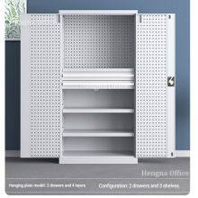 Secure Lockable Tool Cabinet | With Pegboard and Hooks | for Construction Site and Laboratory Use in New York thumbnail-1