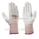 Black pu Coated Gloves En388/black pu Black Nylon Work Gloves thumbnail-3