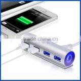 Aluminium Housing 5Gbps 4port USB 3.0 Hub With LED Light for Macbook thumbnail-2