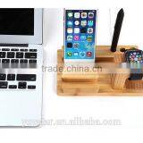 Multi-Functional Watch Holder Stand Wooden Smartphone Mount With Charging Slot thumbnail-1