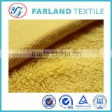 yellow color Sherpa coat lining fabric 100%polyester fabric ugg boots fabric