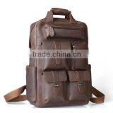 2014 Fashion Vintage Cowhide Leather Backpack Bag for Wholesale thumbnail-2