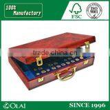 Luxury Design Wooden Souvenir Coin Box Medal Gold Coin Box