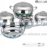 8Pcs Geman Technologic Stainless Steel Decal Cookware Set for Wholesale/Retail