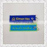 Custom Embroidery /Woven Keychain With Metal Ring thumbnail-5