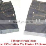 Girls stretch Jeans Shorts