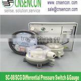 High Quality Air Differential Pressure Switch SC-08 & Gauge SCG