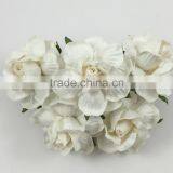 White, Large Handmade Mulberry Paper Flower, Wedding Party, Scrap-booking Crafts thumbnail-2