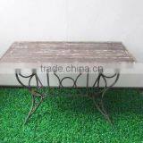 Rectangle Metal and Wooden Table