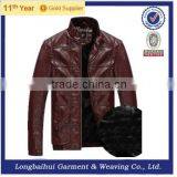 2016 Pu/leather Fashion Jacket With Stand Collar for Men Quality Choice