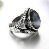 316l Titanium Men's Ring Jewelry Agate Finger Rings thumbnail-4