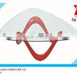 Popular ABS Triangle Glass Table