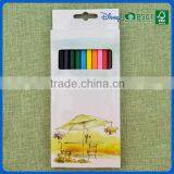 2016 Hot Sale Customized School Hexagonal 7 Inch 12 Colors Pencil Into Paper Box for Art thumbnail-3