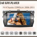 Fit for TOYOTA corolla 2006-2011 8INCH car dvd car radio with gps