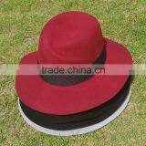 High Quality Bulk Sale Uniqe Design 100% Wool Felt Mens Women Long Brim Fedora Hat Wholesale thumbnail-2