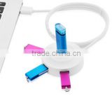 beautiful shape 4 ports USB2.0 Hub in white