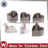 Stainless Steel Heart Shape Food Rings Mold Set