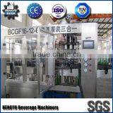 BCGF32-32-10 Crown cap glass bottled beer washing filling and capping AIO machine