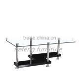 New Design Glass Top MDF Shelf Coffee Table thumbnail-1