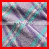 Printed Plaid Coral Fleece Fabric thumbnail-1