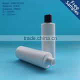 250ml White Flat Shoulder HDPE Bottle With Disc Top Cap, PE Bottle thumbnail-1