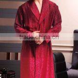 Jacquard Men's Silk Robes Print Sleep Pants Boxers Silk Jacquard Pajama Sets thumbnail-2