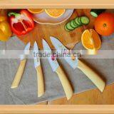 New Flower Design Pattern Blade High Quality Ceramic Knife Set in ABS Handle, Flower Stained on Blade Then Sinter