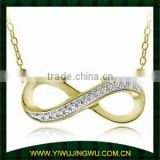 18-Karat Gold-Plated Diamond Accent Infinity Necklace(JW-W07)