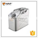 10L Gasoline Folding Jerry Can Stainless Steel Reserve Oil Can Tank