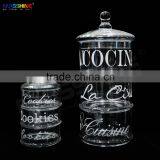 Transparent Mouth Blown Multi Layer Glass Storage Jar