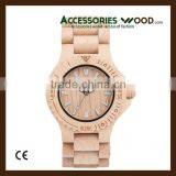 100% natural wood hand made wooden watch from China