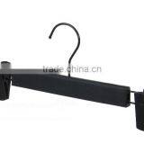 Adjustable Matting Black Plastic Pants Hanger With Clips, for Skit/Bottom thumbnail-3