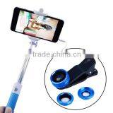 Apexel 4 in 1 Set Selfie Stick With Cable 3.5mm and 3 in 1 Lens Wide Angle Macro Lens Fisheye Lens for IPhone Samsung thumbnail-2