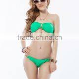 Fashion Design Full Size Sexy Green Metallic Bikini thumbnail-3