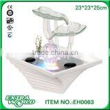 Modern Decor Ornaments White Ceramic Iron Glass Water Fountain Lights Change Color Creative Home Living Room Study thumbnail-6