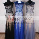 Magnificent Cap Sleeve Transparent Fishtail Beaded Bling Long Lebanon Evening Dress thumbnail-4