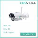 2 MP Full HD Network 30m IR Water-proof P2P Small Bullet Wireless IP Camera