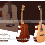 41inch top quality handmade acoustic guitar with pickup, guitar bag (W-973SS-EQ)