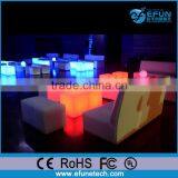 Plastic Party/salon/bar Decor Furniture, Rgb Color Changing Led Cube Lighting Outdoor