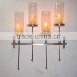 Wall Sconce T-lite Holder Iron With Glass Cyliners thumbnail-1