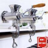 Stainless Steel Manual Meat Grinder Hand Operate Meat Mincer Machine 8