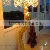 24K Gold Plated Brass Clock, Home Decorative Clock, Romantic Wedding Gold Gild Clock thumbnail-4