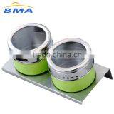 Magnetic Stainless Steel Salt And Pepper Spice Jar Set thumbnail-3