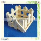 Unfinished Compartments Wood Milk Food Crate Tray thumbnail-3