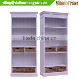 Modern Tall Open Shelf Bookcase, Simple Wooden Bookshelf thumbnail-1