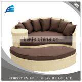 Outdoor Wicker Patio Daybed With Ottoman and Cushions thumbnail-3